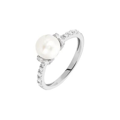 OROVIVO ANGELA Damen Ring Silber 925 Zuchtperle Perlmutt, Ring mit Stein OROVIVO ANGELA Damen Ring Silber 925 Zuchtperle Perlmutt, Ring mit Stein