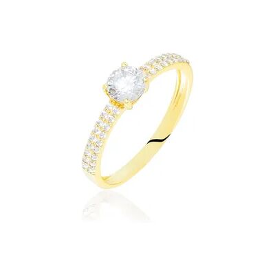 OROVIVO DAYNA Damen Ring Gold 375 (9 Karat) Zirkonia Weiß, Ring mit Stein OROVIVO DAYNA Damen Ring Gold 375 (9 Karat) Zirkonia Weiß, Ring mit Stein