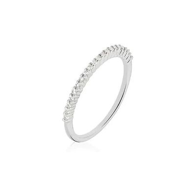 OROVIVO MEMO Damen Ring Weißgold 375 (9 Karat) Zirkonia Weiß 0,22 ct, Ring mit Stein OROVIVO MEMO Damen Ring Weißgold 375 (9 Karat) Zirkonia Weiß 0,22 ct, Ring mit Stein