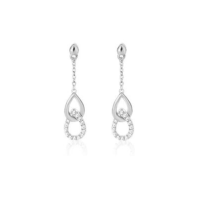 OROVIVO Damen Ohrringe Lang Silber 925 Zirkonia Weiß Tropfen, Ohrringe Lang mit Stein OROVIVO Damen Ohrringe Lang Silber 925 Zirkonia Weiß Tropfen, Ohrringe Lang mit Stein