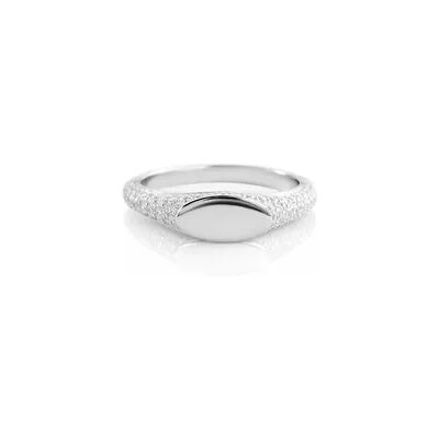 OROVIVO NOOR Damen Ring Silber 925 Zirkonia Weiß 0,16 ct Oval, Ring mit Stein OROVIVO NOOR Damen Ring Silber 925 Zirkonia Weiß 0,16 ct Oval, Ring mit Stein
