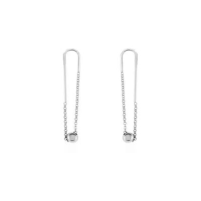OROVIVO ALIXAN Damen Ohrringe Lang Silber 925 Ball, Ohrringe Lang ohne Stein OROVIVO ALIXAN Damen Ohrringe Lang Silber 925 Ball, Ohrringe Lang ohne Stein