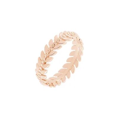 OROVIVO AUXANNE Damen Ring Silber rosevergoldet 925 Blatt, Ring ohne Stein OROVIVO AUXANNE Damen Ring Silber rosevergoldet 925 Blatt, Ring ohne Stein