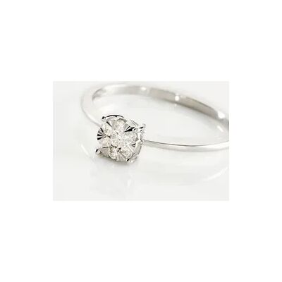 OROVIVO PETALI Damen Ring Weißgold 750 (18 Karat) Diamant Weiß 0,06 ct, Ring mit Stein OROVIVO PETALI Damen Ring Weißgold 750 (18 Karat) Diamant Weiß 0,06 ct, Ring mit Stein