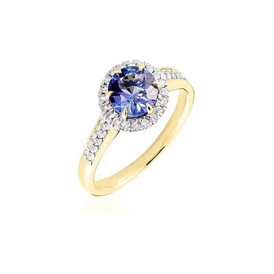 OROVIVO CATHERINE Damen Ring Gold 585 (14 Karat) Tansanit Blau 1,4 ct, Ring mit Stein OROVIVO CATHERINE Damen Ring Gold 585 (14 Karat) Tansanit Blau 1,4 ct, Ring mit Stein