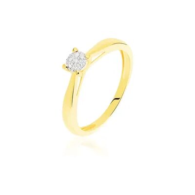 OROVIVO GRACE Damen Ring Gold 375 (9 Karat) Diamant Weiß 0,07 ct, Ring mit Stein OROVIVO GRACE Damen Ring Gold 375 (9 Karat) Diamant Weiß 0,07 ct, Ring mit Stein