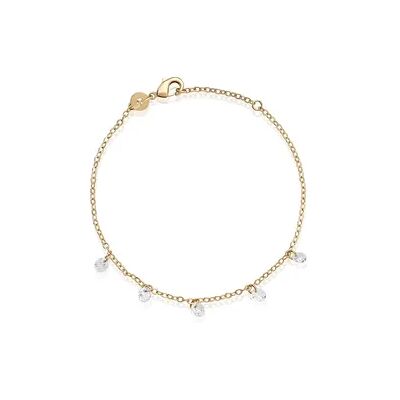 OROVIVO BRAELYN Damen Armband Vergoldet 750 Kristall Weiß Kreis, Armband mit Stein OROVIVO BRAELYN Damen Armband Vergoldet 750 Kristall Weiß Kreis, Armband mit Stein