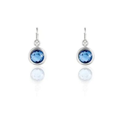 OROVIVO Walya Damen Ohrringe Lang Silber 925 Glas Blau Kreis, Ohrringe Lang mit Stein OROVIVO Walya Damen Ohrringe Lang Silber 925 Glas Blau Kreis, Ohrringe Lang mit Stein