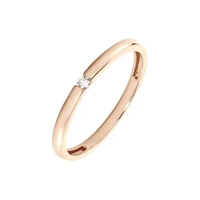 OROVIVO Graz Damen Ring Rosegold 375 (9 Karat) Diamant Weiß 0,03 ct B 1,8 mm, Ring mit Stein OROVIVO Graz Damen Ring Rosegold 375 (9 Karat) Diamant Weiß 0,03 ct B 1,8 mm, Ring mit Stein