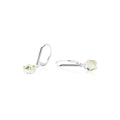 OROVIVO HADLEE Damen Ohrringe Lang Silber Silber 925 Glas Zitrone, Ohrringe Lang mit Stein OROVIVO HADLEE Damen Ohrringe Lang Silber Silber 925 Glas Zitrone, Ohrringe Lang mit Stein