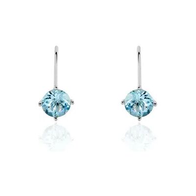 OROVIVO BONI Damen Ohrringe Lang Silber 925 Glas Himmelblau, Ohrringe Lang mit Stein OROVIVO BONI Damen Ohrringe Lang Silber 925 Glas Himmelblau, Ohrringe Lang mit Stein