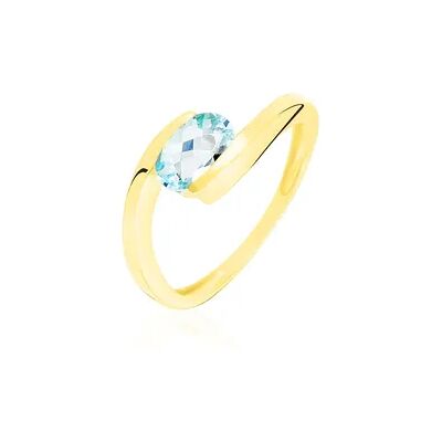 OROVIVO CARGA Damen Ring Gold 333 (8 Karat) Topas Blau 0,87 ct Oval, Ring mit Stein OROVIVO CARGA Damen Ring Gold 333 (8 Karat) Topas Blau 0,87 ct Oval, Ring mit Stein