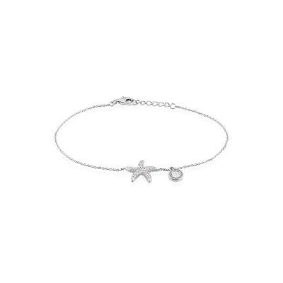 OROVIVO ZVEZDALINA Damen Armband Silber 925 Perlmutt Perlmutt Seestern B 1,1 mm, Armband mit Stein OROVIVO ZVEZDALINA Damen Armband Silber 925 Perlmutt Perlmutt Seestern B 1,1 mm, Armband mit Stein