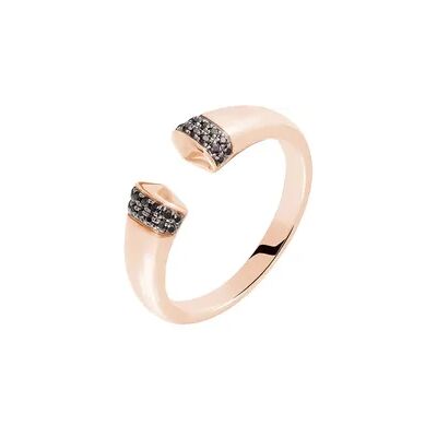 OROVIVO KIARA Damen Ring Rosegold 375 (9 Karat) Zirkonia Schwarz, Ring mit Stein OROVIVO KIARA Damen Ring Rosegold 375 (9 Karat) Zirkonia Schwarz, Ring mit Stein