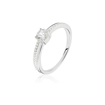 OROVIVO SADE Damen Ring Silber 925 Zirkonia Weiß, Ring mit Stein OROVIVO SADE Damen Ring Silber 925 Zirkonia Weiß, Ring mit Stein