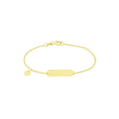 OROVIVO PANZER ID Kinder ID Armband Gold 375 (9 Karat) Herz B 1,4 mm, ID Armband ohne Stein OROVIVO PANZER ID Kinder ID Armband Gold 375 (9 Karat) Herz B 1,4 mm, ID Armband ohne Stein