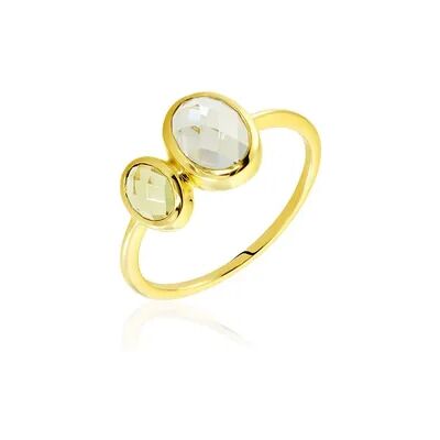 OROVIVO ZORNICA Damen Ring Silber vergoldet 925 Andere Steine Grün 1,15 ct, Ring mit Stein OROVIVO ZORNICA Damen Ring Silber vergoldet 925 Andere Steine Grün 1,15 ct, Ring mit Stein