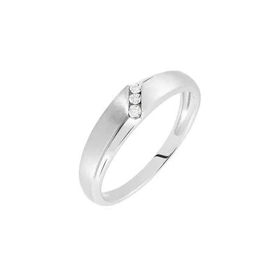 OROVIVO MATA Damen Ring Weißgold 375 (9 Karat) Diamant Weiß 0,01 ct, Ring mit Stein OROVIVO MATA Damen Ring Weißgold 375 (9 Karat) Diamant Weiß 0,01 ct, Ring mit Stein