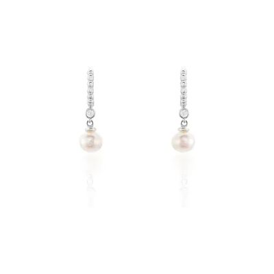 OROVIVO ATHINA 2 Damen Ohrringe Lang Silber 925 Zuchtperle Perlmutt, Ohrringe Lang mit Stein OROVIVO ATHINA 2 Damen Ohrringe Lang Silber 925 Zuchtperle Perlmutt, Ohrringe Lang mit Stein