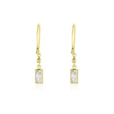 OROVIVO RAKI Damen Ohrringe Lang Gold 375 (9 Karat) Zirkonia Weiß, Ohrringe Lang mit Stein OROVIVO RAKI Damen Ohrringe Lang Gold 375 (9 Karat) Zirkonia Weiß, Ohrringe Lang mit Stein