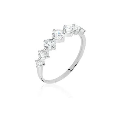 OROVIVO ALICE 2 Damen Ring Weißgold 375 (9 Karat) Zirkonia Weiß 1,74 ct Barren, Ring mit Stein OROVIVO ALICE 2 Damen Ring Weißgold 375 (9 Karat) Zirkonia Weiß 1,74 ct Barren, Ring mit Stein
