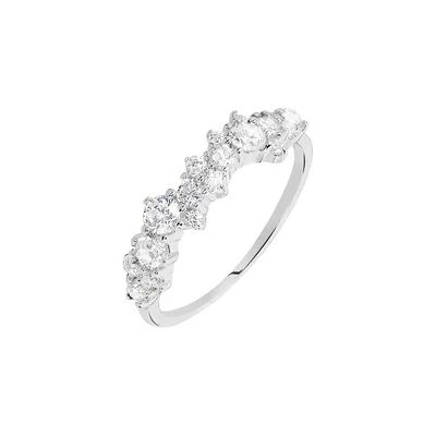 OROVIVO INA Damen Ring Silber 925 Zirkonia Weiß, Ring mit Stein OROVIVO INA Damen Ring Silber 925 Zirkonia Weiß, Ring mit Stein