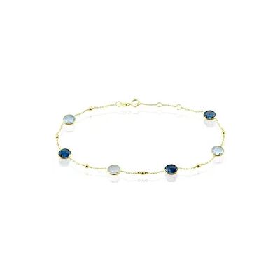 OROVIVO ELLIE Damen Armband Gold 375 (9 Karat) Topas Himmelblau 3,84 ct, Armband mit Stein OROVIVO ELLIE Damen Armband Gold 375 (9 Karat) Topas Himmelblau 3,84 ct, Armband mit Stein