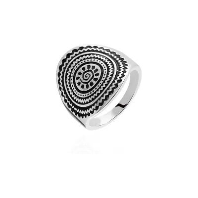 OROVIVO MERIDA Damen Ring Silber 925 Rosette, Ring ohne Stein OROVIVO MERIDA Damen Ring Silber 925 Rosette, Ring ohne Stein