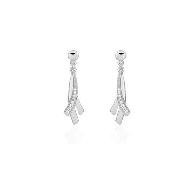OROVIVO MARIE-ELSA 2 Damen Ohrringe Lang Silber 925 Zirkonia Weiß Welle, Ohrringe Lang mit Stein OROVIVO MARIE-ELSA 2 Damen Ohrringe Lang Silber 925 Zirkonia Weiß Welle, Ohrringe Lang mit Stein