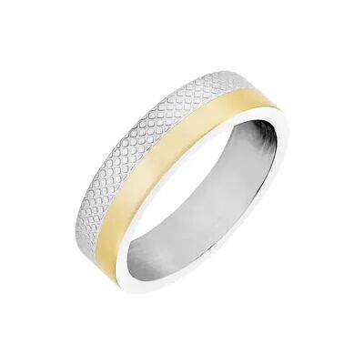 OROVIVO Herren Ring Edelstahl Bicolor Gelb/Silber B 5 mm, Ring ohne Stein OROVIVO Herren Ring Edelstahl Bicolor Gelb/Silber B 5 mm, Ring ohne Stein