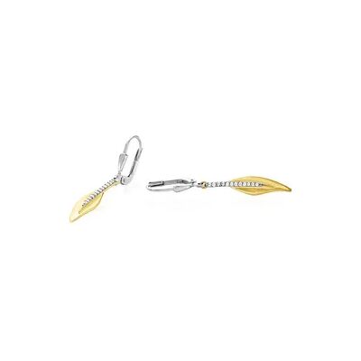 OROVIVO ALEVTINA Damen Ohrringe Lang Silber 925 Zirkonia Weiß Blatt, Ohrringe Lang mit Stein OROVIVO ALEVTINA Damen Ohrringe Lang Silber 925 Zirkonia Weiß Blatt, Ohrringe Lang mit Stein