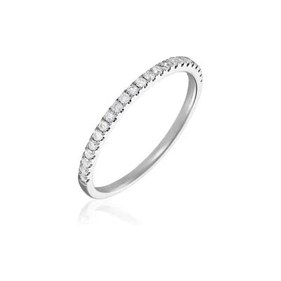 OROVIVO Memo Tempi Damen Ring Weißgold 375 (9 Karat) Diamant Weiß 0,18 ct, Ring mit Stein OROVIVO Memo Tempi Damen Ring Weißgold 375 (9 Karat) Diamant Weiß 0,18 ct, Ring mit Stein