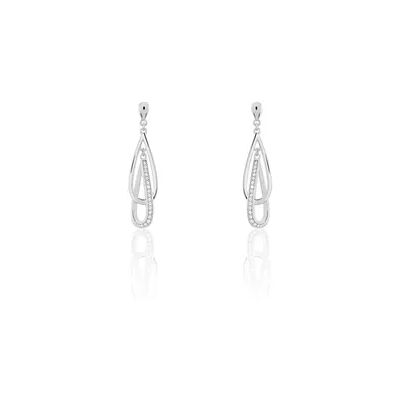 OROVIVO Damen Ohrringe Lang Silber 925 Zirkonia Weiß Tropfen, Ohrringe Lang mit Stein OROVIVO Damen Ohrringe Lang Silber 925 Zirkonia Weiß Tropfen, Ohrringe Lang mit Stein
