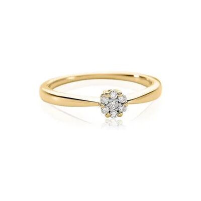 OROVIVO ALORA Damen Ring Gold 585 (14 Karat) Diamant Weiß 0,020 ct, Ring mit Stein OROVIVO ALORA Damen Ring Gold 585 (14 Karat) Diamant Weiß 0,020 ct, Ring mit Stein