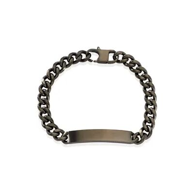 OROVIVO MATEO Herren ID Armband Edelstahl Grau B 8 mm, ID Armband ohne Stein OROVIVO MATEO Herren ID Armband Edelstahl Grau B 8 mm, ID Armband ohne Stein