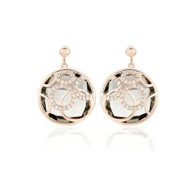 OROVIVO MULAN Damen Ohrringe Lang Silber rosevergoldet 925 Glas Schwarz Kreis, Ohrringe Lang mit Stein OROVIVO MULAN Damen Ohrringe Lang Silber rosevergoldet 925 Glas Schwarz Kreis, Ohrringe Lang mit Stein
