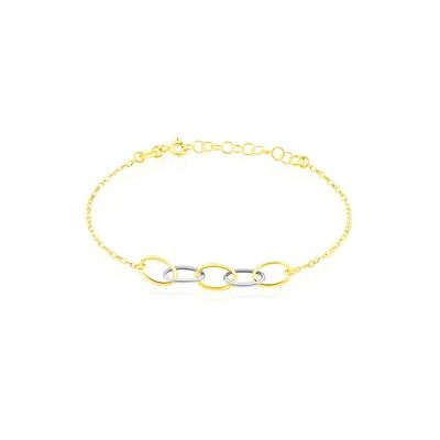 OROVIVO LUCETTE Damen Armband Gold Bicolor 375 (9 Karat) Oval, Armband ohne Stein OROVIVO LUCETTE Damen Armband Gold Bicolor 375 (9 Karat) Oval, Armband ohne Stein