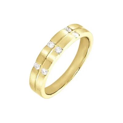 OROVIVO AMBRE Damen Ring Gold 375 (9 Karat) Diamant Weiß 0,2 ct B 4,6 mm, Ring mit Stein OROVIVO AMBRE Damen Ring Gold 375 (9 Karat) Diamant Weiß 0,2 ct B 4,6 mm, Ring mit Stein