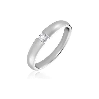 OROVIVO Lisboa Damen Ring Weißgold 375 (9 Karat) Diamant Weiß 0,1 ct, Ring mit Stein OROVIVO Lisboa Damen Ring Weißgold 375 (9 Karat) Diamant Weiß 0,1 ct, Ring mit Stein