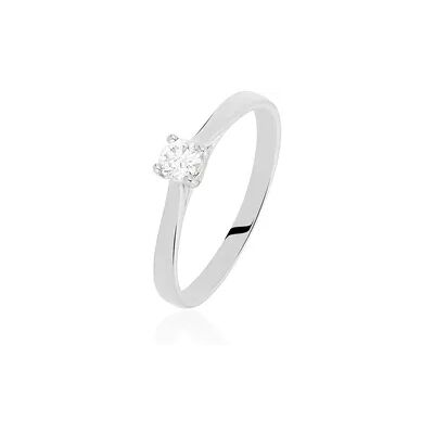 OROVIVO VICTORIA Damen Ring Weißgold 375 (9 Karat) Diamant Weiß 0,15 ct, Ring mit Stein OROVIVO VICTORIA Damen Ring Weißgold 375 (9 Karat) Diamant Weiß 0,15 ct, Ring mit Stein