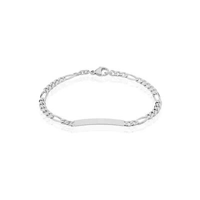 OROVIVO FIGARO S ID Unisex ID Armband Silber 925 Rechteckig B 2 mm, ID Armband ohne Stein OROVIVO FIGARO S ID Unisex ID Armband Silber 925 Rechteckig B 2 mm, ID Armband ohne Stein