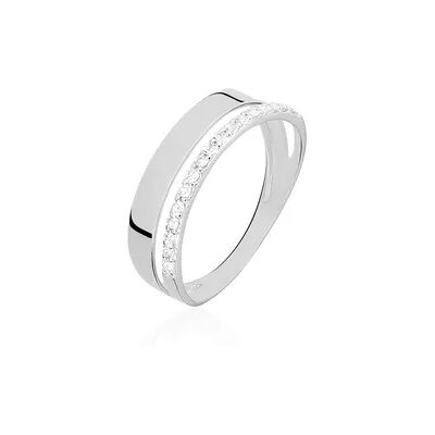 OROVIVO KATIANA Damen Ring Weißgold 375 (9 Karat) Zirkonia Weiß 0,27 ct, Ring mit Stein OROVIVO KATIANA Damen Ring Weißgold 375 (9 Karat) Zirkonia Weiß 0,27 ct, Ring mit Stein