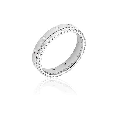 OROVIVO LAUREN Damen Ring Silber 925 Zirkonia Weiß 0,28 ct B 4 mm, Ring mit Stein OROVIVO LAUREN Damen Ring Silber 925 Zirkonia Weiß 0,28 ct B 4 mm, Ring mit Stein