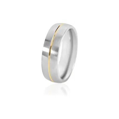 OROVIVO BOND Unisex Ring Edelstahl Bicolor Gold/Silber B 6 mm, Ring ohne Stein OROVIVO BOND Unisex Ring Edelstahl Bicolor Gold/Silber B 6 mm, Ring ohne Stein