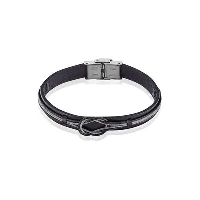 OROVIVO NEO Herren Armband Leder Schwarz Knoten, Armband ohne Stein OROVIVO NEO Herren Armband Leder Schwarz Knoten, Armband ohne Stein
