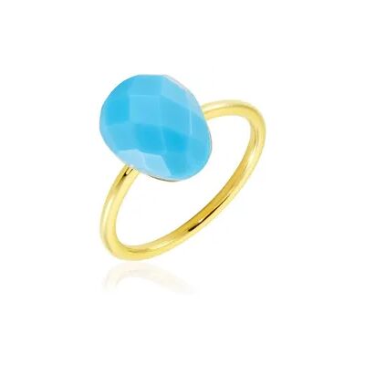 OROVIVO LORA Damen Ring Silber vergoldet 925 Türkis Türkis 2,37 ct, Ring mit Stein OROVIVO LORA Damen Ring Silber vergoldet 925 Türkis Türkis 2,37 ct, Ring mit Stein