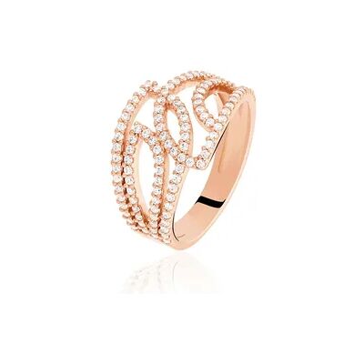 OROVIVO SURRY Damen Ring Rosevergoldet Zirkonia Weiß B 13 mm, Ring mit Stein OROVIVO SURRY Damen Ring Rosevergoldet Zirkonia Weiß B 13 mm, Ring mit Stein