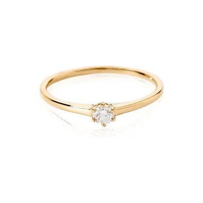 OROVIVO MONOPOLI Damen Ring Gold 585 (14 Karat) Diamant Weiß 0,16 ct, Ring mit Stein OROVIVO MONOPOLI Damen Ring Gold 585 (14 Karat) Diamant Weiß 0,16 ct, Ring mit Stein