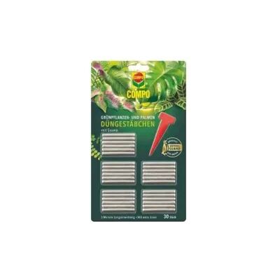 Compo 1206412004 Grünpflanzen-und Palmen Düngestäbchen 30 Stäbchen Compo 1206412004 Grünpflanzen-und Palmen Düngestäbchen 30 Stäbchen