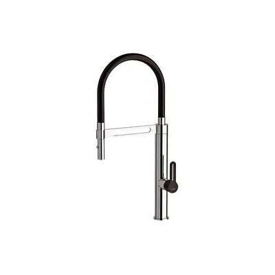 Evenes Spültischmischer Enzan Schwenkauslauf + Hebel, schwarz, Ausladung 230 mm, verchromt - 93 124 85 Evenes Spültischmischer Enzan Schwenkauslauf + Hebel, schwarz, Ausladung 230 mm, verchromt - 93 124 85